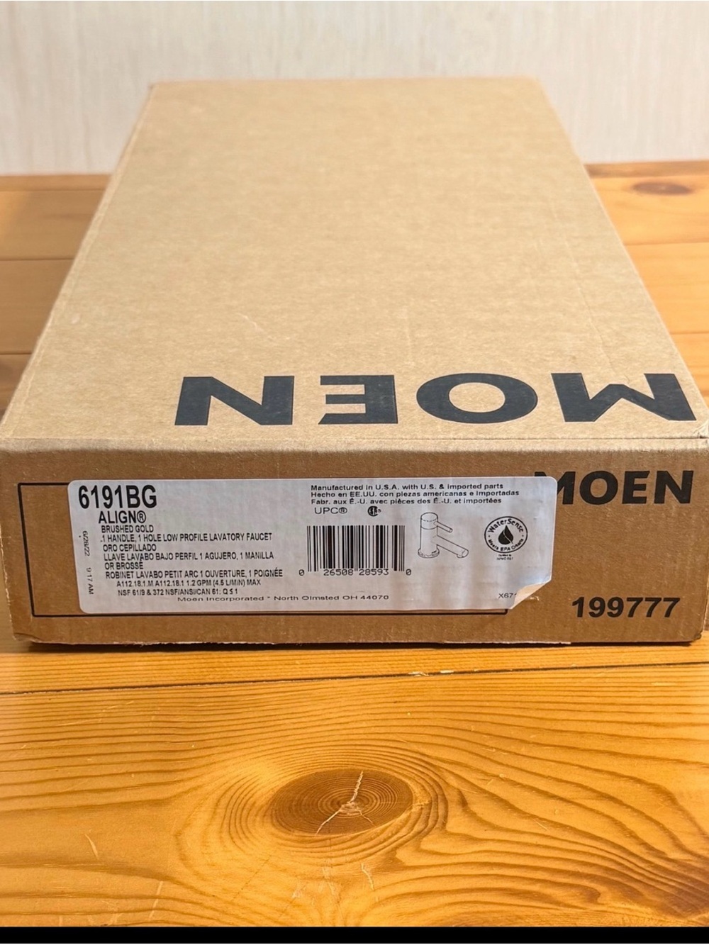 Moen Align Brushed Gold Bathroom Faucet 6191BG New Open Box never installed
